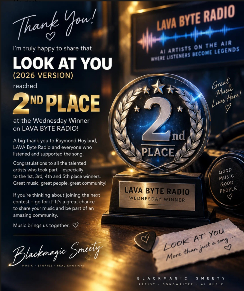 Look at You (2026 Version) – 2. Platz bei Lava Byte Radio